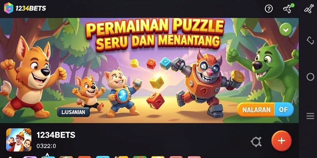 Tampilan gameplay 1234BETS dengan teka-teki yang menarik dan menantang.