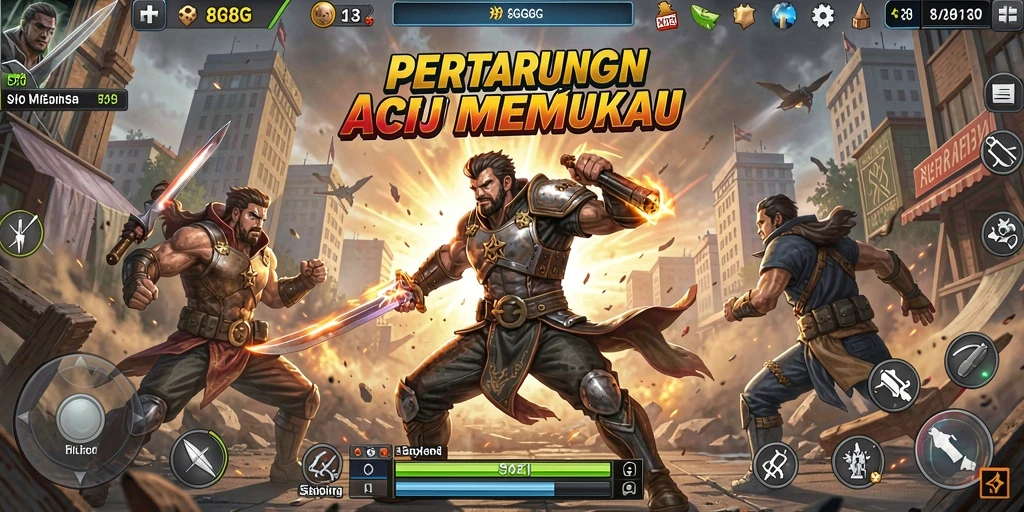 Gameplay intens dan seru dari game Fighting 8G8G.