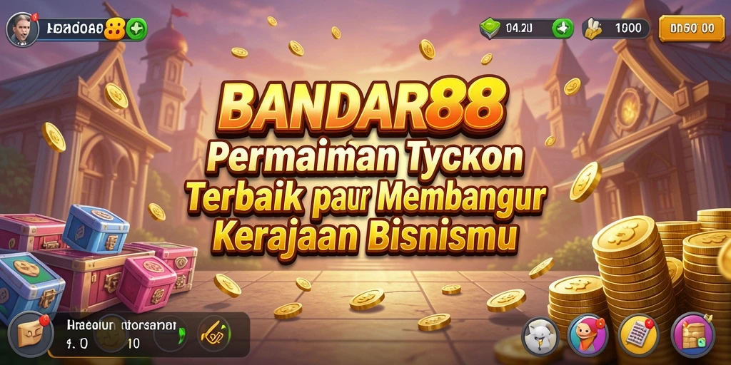 Tampilan permainan BANDAR88 menampilkan aktivitas membangun imperium bisnis.