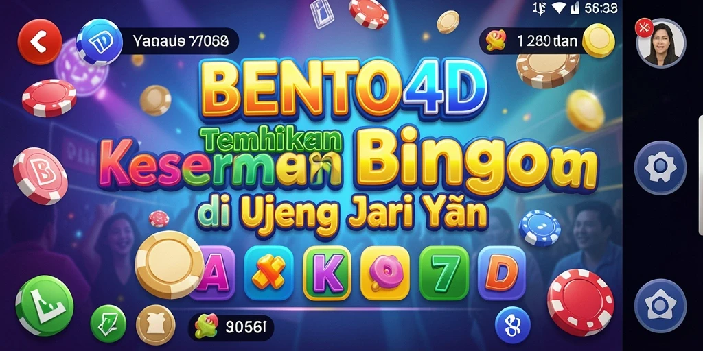 Screenshot gameplay BENTO4D yang menunjukkan suasana seru permainan Bingo.