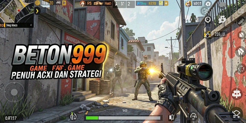 Screenshot BETON999 menampilkan aksi tembak-menembak mendebarkan di gameplay FPS.