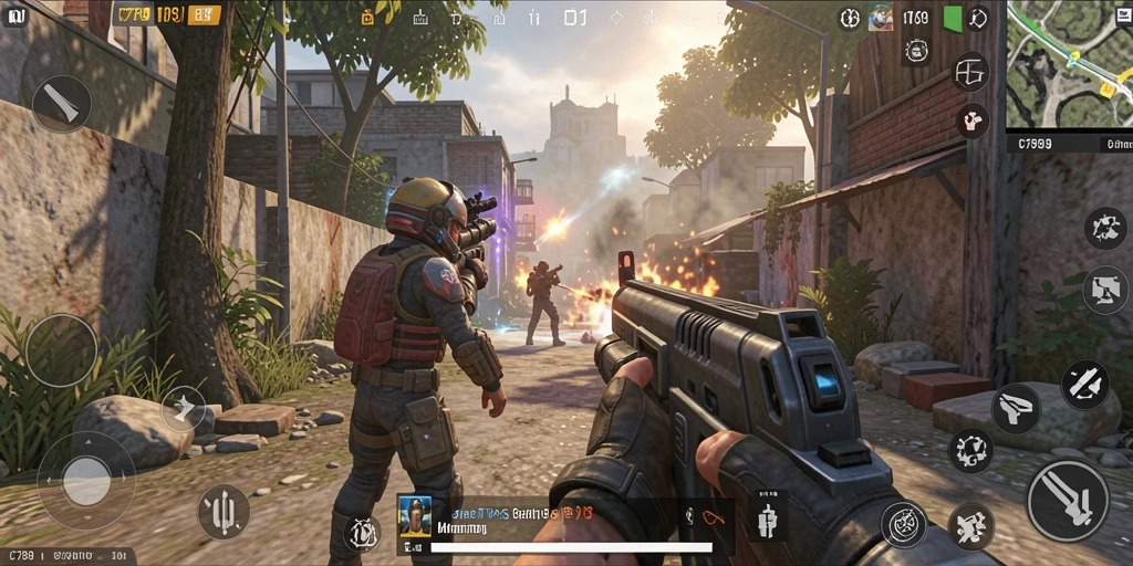 Tampilan gameplay seru dari C789 dalam mode TPS.