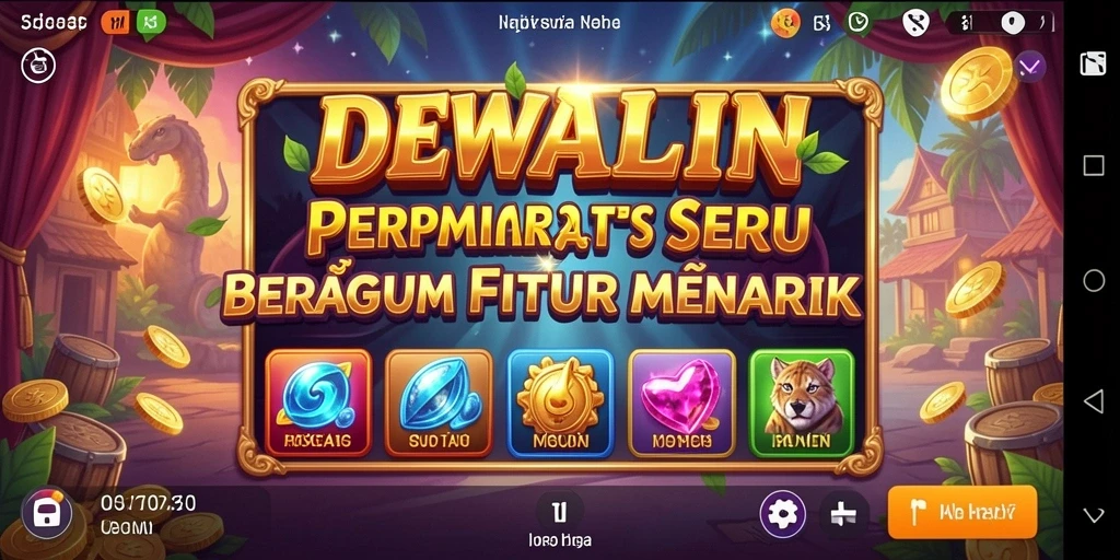 Screenshot gameplay DEWALIN menampilkan berbagai tema slot yang menarik.