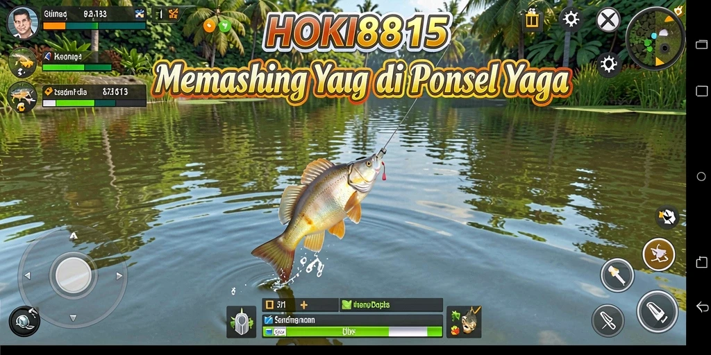 Gameplay HOKI8815 yang menarik saat memancing di laut.
