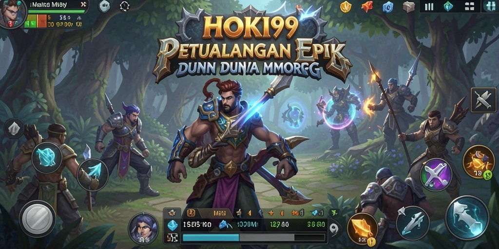 Tampilan gameplay HOKI99 yang penuh aksi petualangan MMORPG.