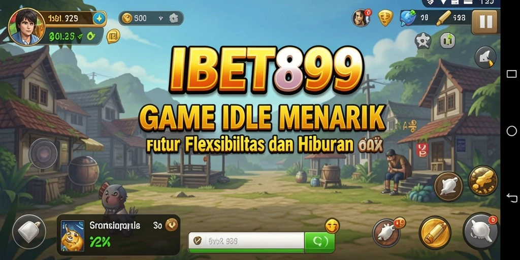 Tampilan gameplay IBET899 dengan karakter dan misi Idle yang seru.
