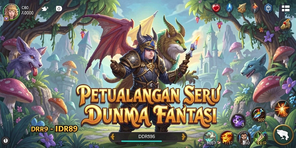 Tampilan gameplay petualangan menakjubkan dengan lingkungan yang kaya.