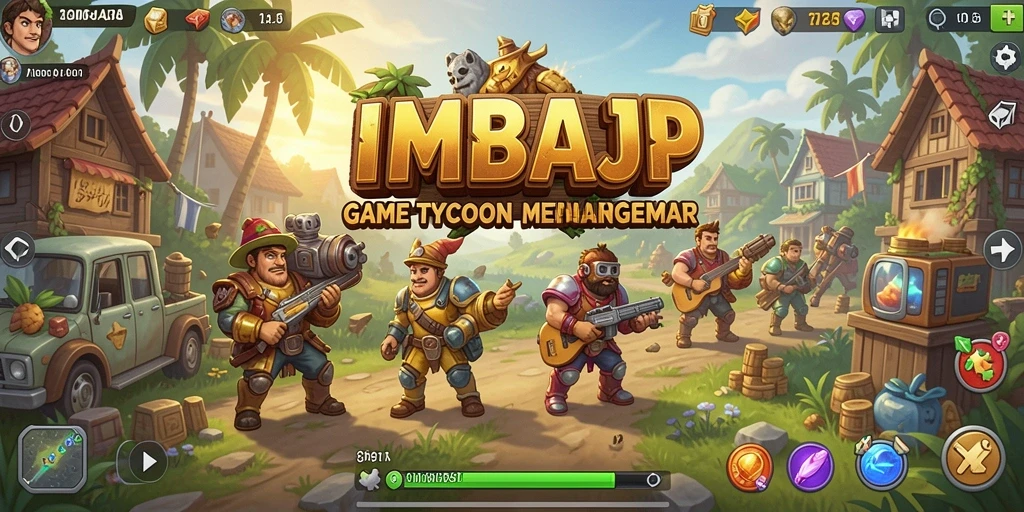 Screenshot gameplay IMBAJP menampilkan interaksi bisnis yang seru dan realistis.