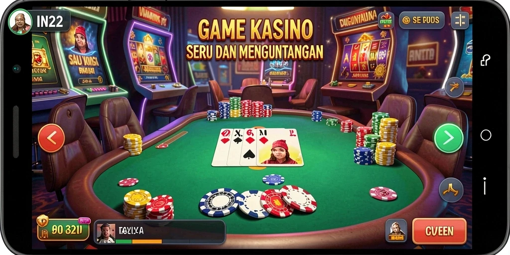 Screenshot gameplay IN22 yang mendebarkan dan seru.