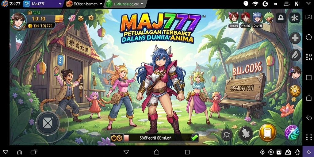 Tampilan seru gameplay MAJ777 yang penuh aksi dan karakter anime.
