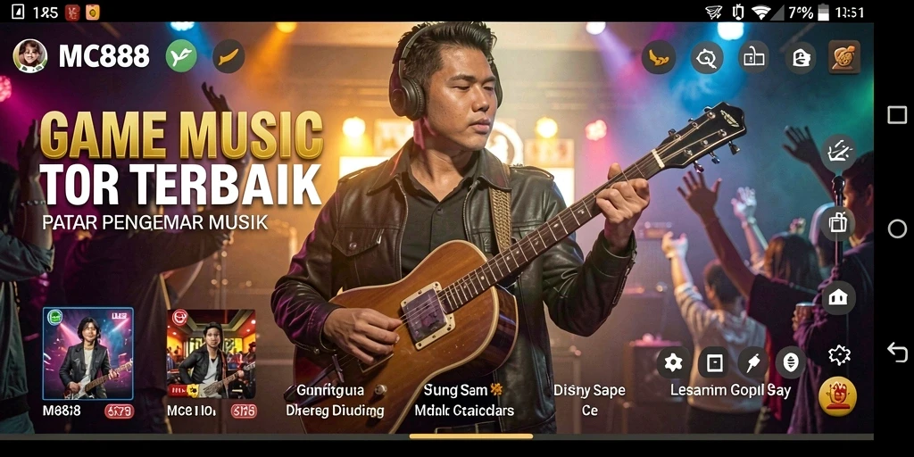 Tampilan gameplay MC888 yang menyenangkan dan interaktif dalam bermain musik.