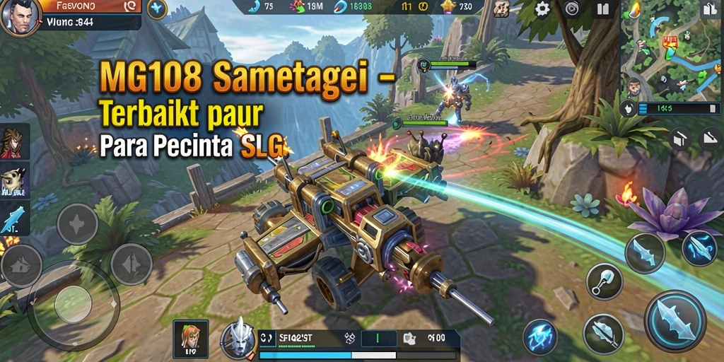 Tampilan gameplay menarik dari MG108 dengan strategi SLG yang mendebarkan.