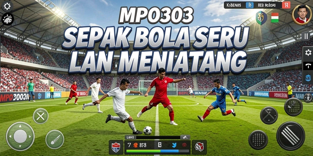 Screenshot MPO303 menampilkan pertarungan sengit di lapangan sepak bola.