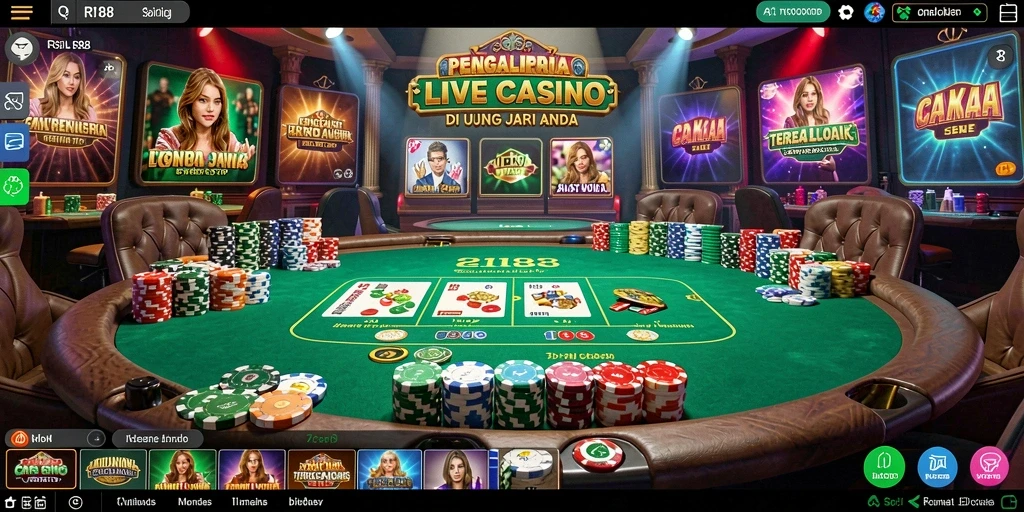 Gameplay Live Casino yang mendebarkan dengan dealer langsung.