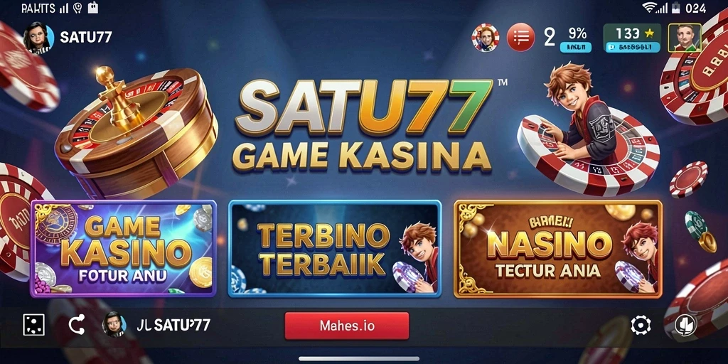 Tangkapan layar SATU77 menampilkan grafis permainan kasino yang menarik.