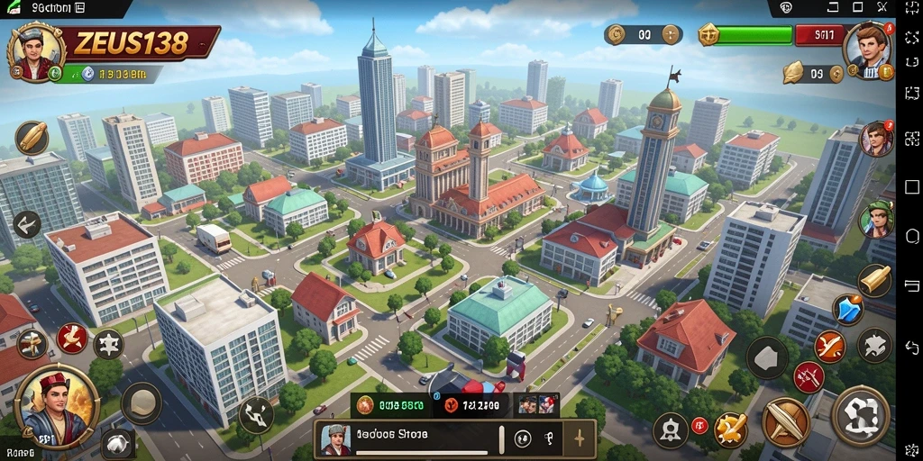 Tampilan gameplay menegangkan dalam permainan strategi ZEUS138.